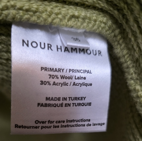 NOUR HAMMOUR Janis Cardigan in Pistachio Green France Size 36 - Picture 10 of 12